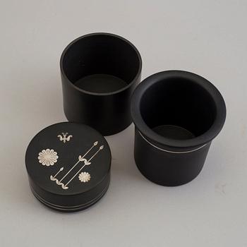 a set of seven plastic items from Perstorp and Åsljunga, 1938-55.