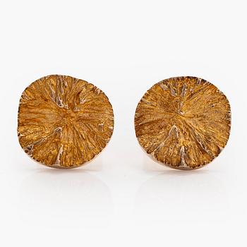 Björn Weckström, kalvosinnapit, "Pirunpyörät", 14K kultaa, Lapponia 1971.