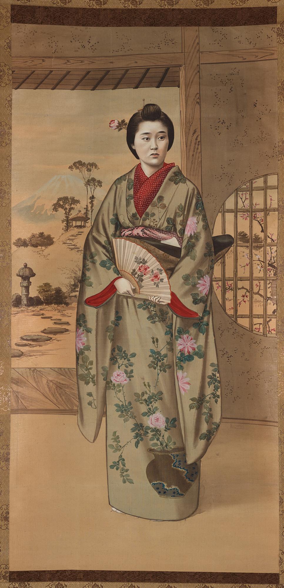 Two japanese hanging scrolls, 20th century.