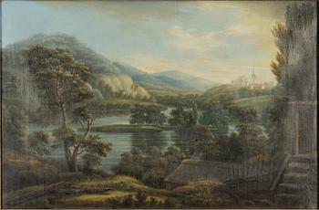 Swedish artist, circa 1830, Expansive landscape.