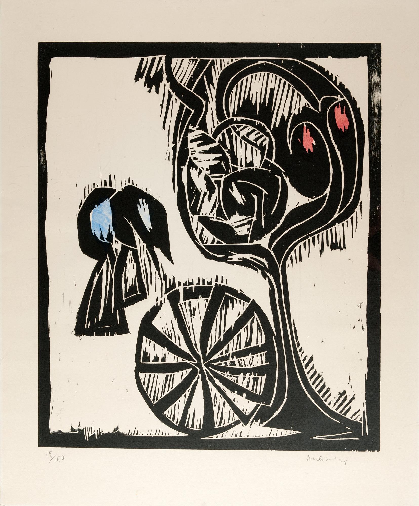 Pierre Alechinsky, "ROUE D'INFORTUNE".