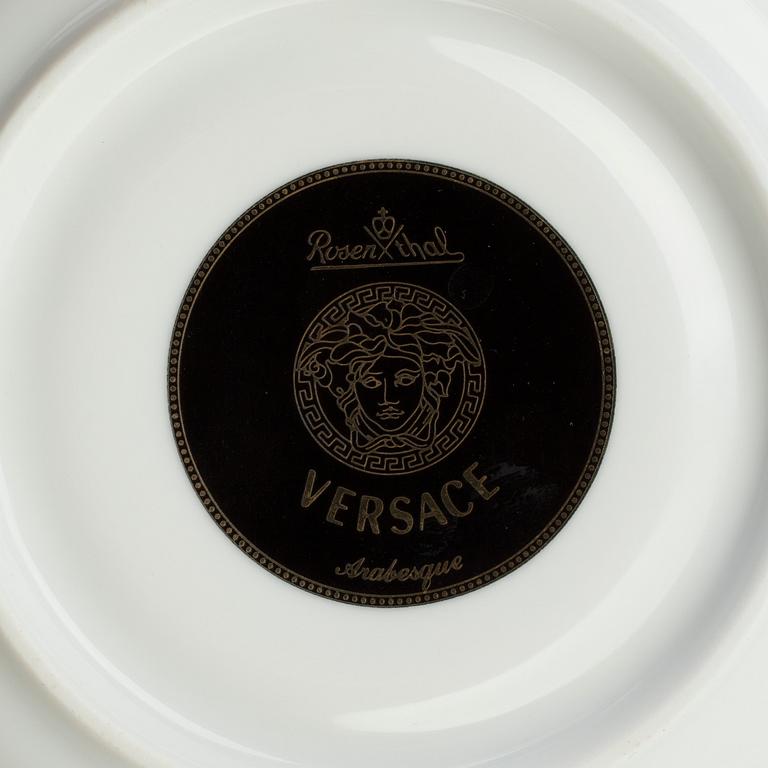 Coffee set, 6 cups with plates. "Arabesque", Versace för Rosenthal. Hight 8 cm, Diameter 9.5 cm. Plates diameter 16 cm.