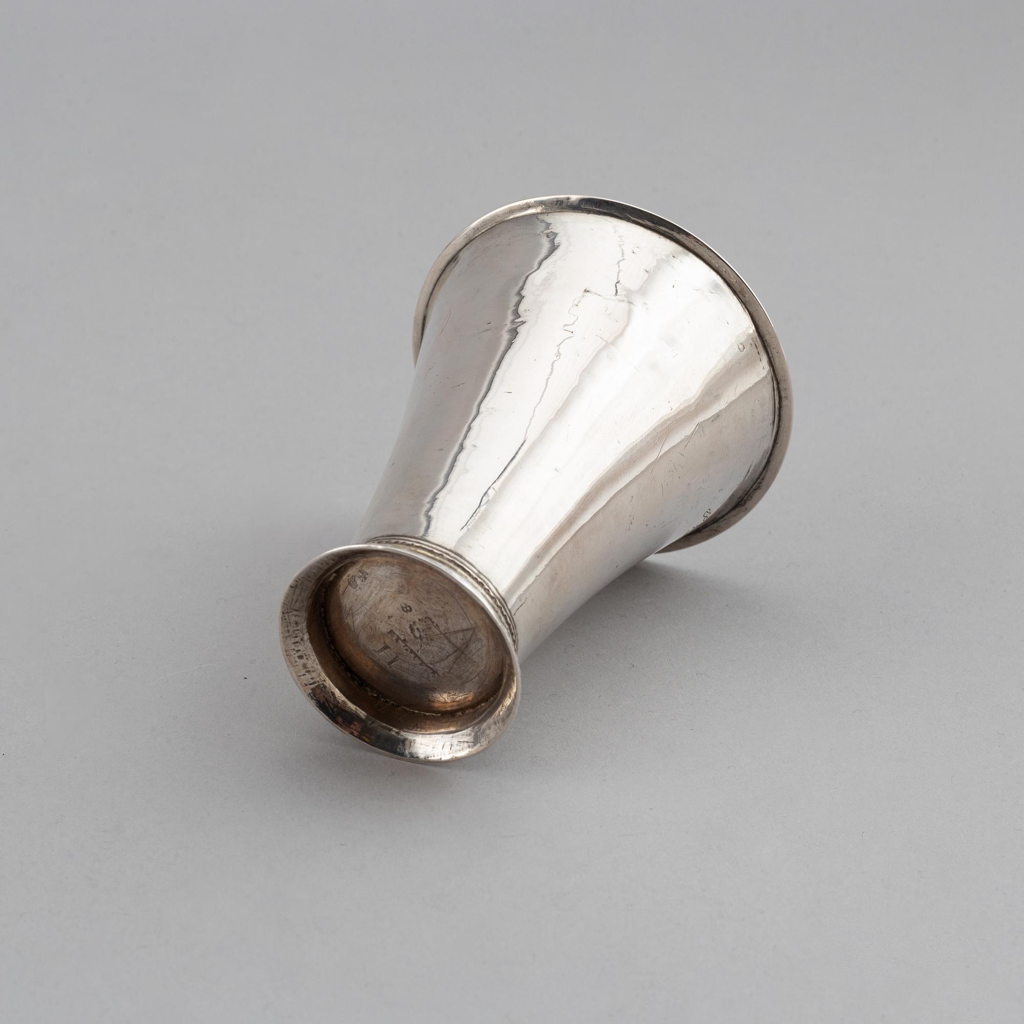 Johan Steinfort, bägare, silver,  Stockholm 1766.