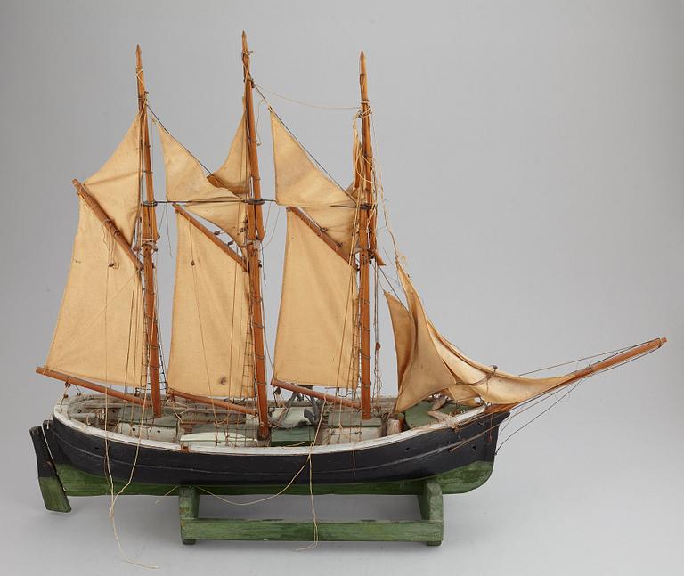 a early 20th century model ship.