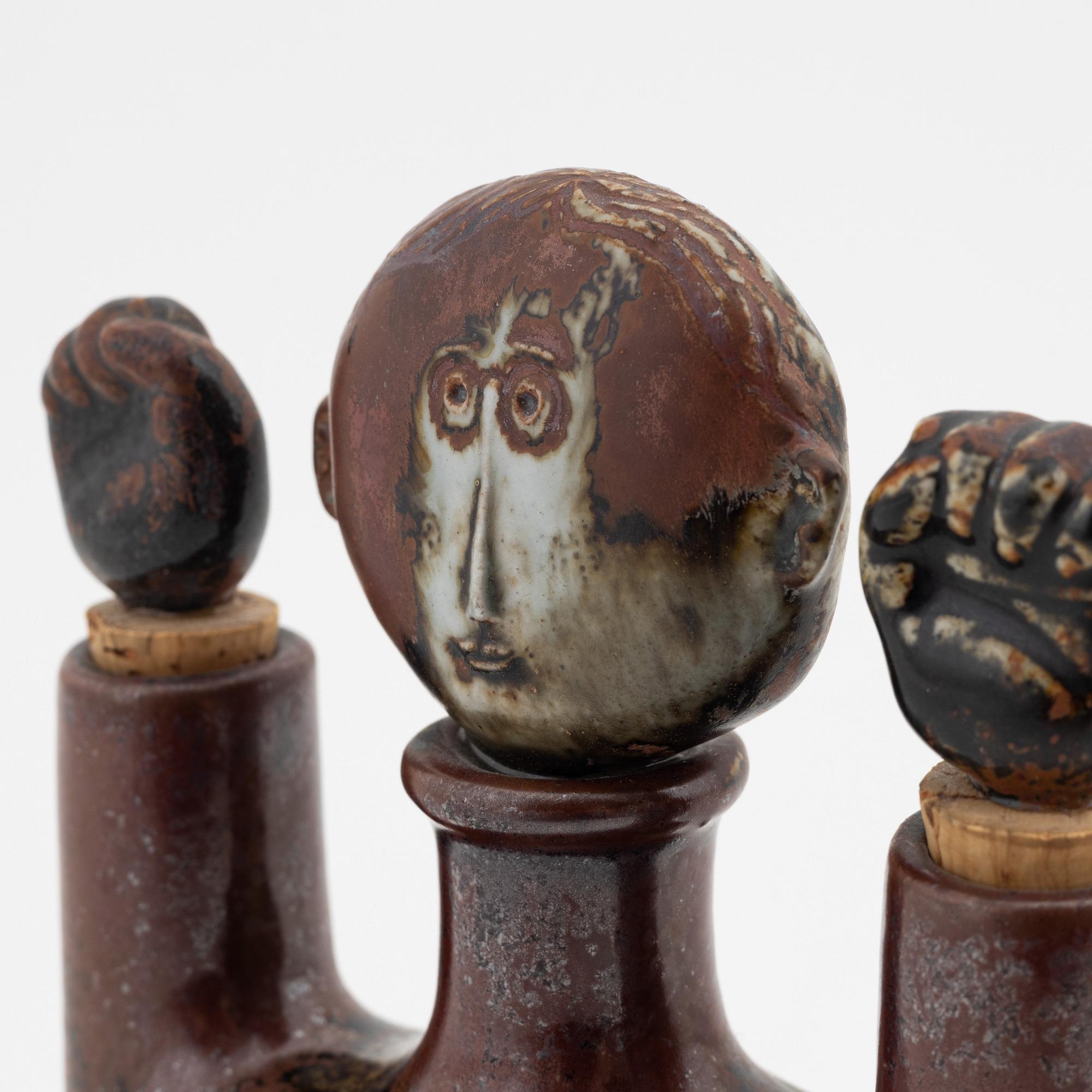 Stig Lindberg, a stoneware bottle, Gustavsberg Studio, signed.