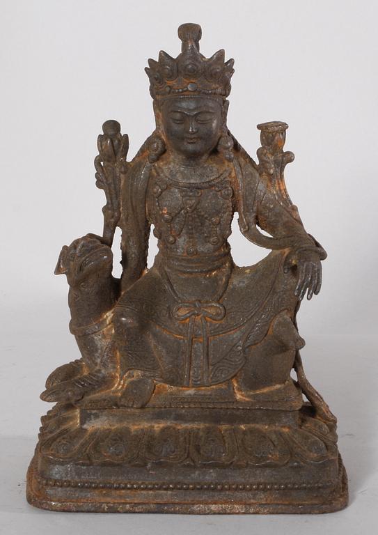 Buddafigur, järn. Orientalisk.
