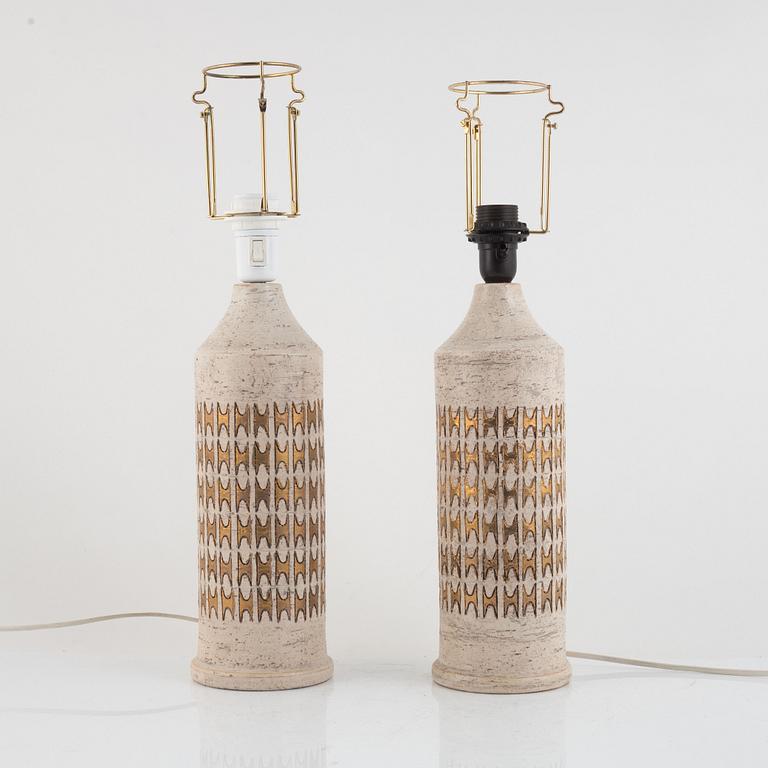 Table lamps,
a pair by Bitossi, Italy, for Bergboms.