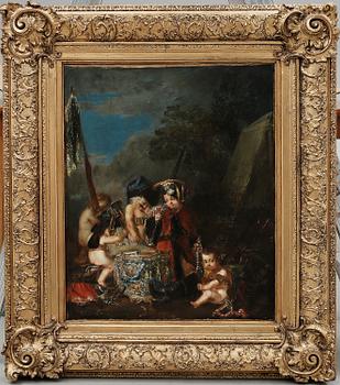 OKÄND KONSTNÄR, enligt påskrift a tergo Philipp Jakob de Loutherbourg, olja på duk, 1700-tal.