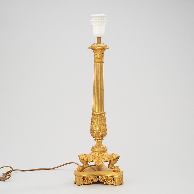A French Empire early 19th century table lamp.