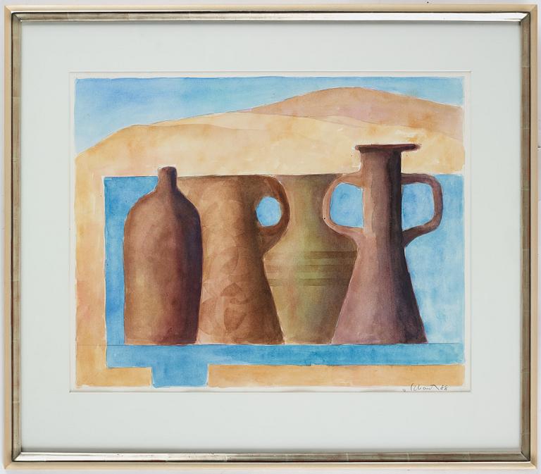 Philip von Schantz, water colour. Signed and dated -88.