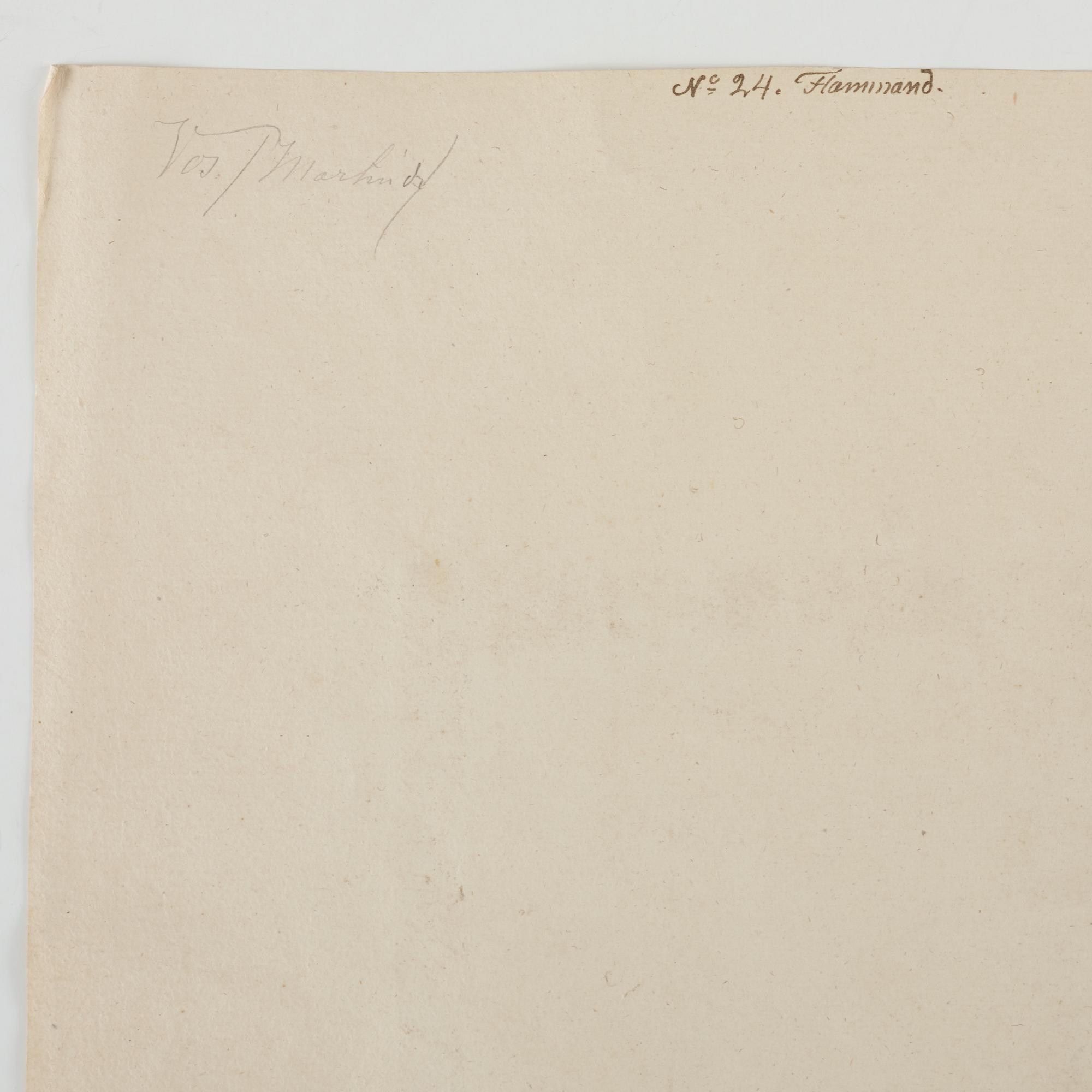 MARTEN DE VOS, hans krets. Osignerad. Bild 24 x 17,5 cm (Uppklistrad på papper 47,5 x 35 cm).