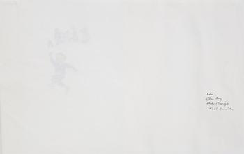 BJÖRN BERG, tuschteckning och akvarell på papper "Emil i Lönneberga".