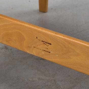 BRUNO MATHSSON, an 'Eva Hög' beech easy chair from Firma Karl Mathsson, Värnamo, 1971.