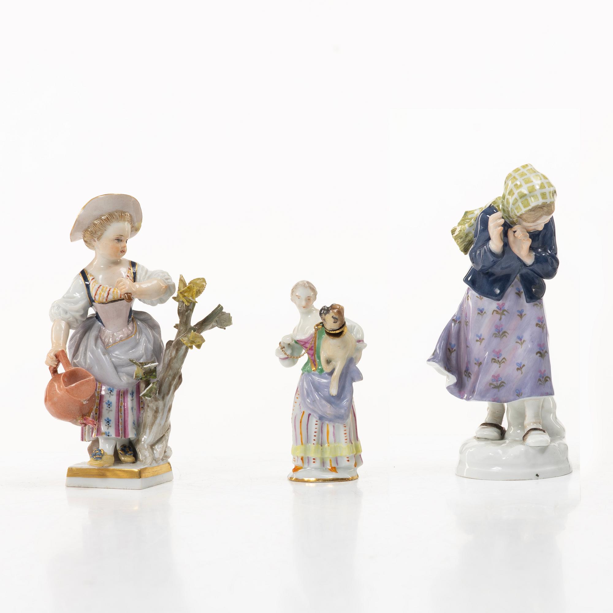 Meissen, A group of three porcelain figures, arounf 1900/first part of the 20th century.
