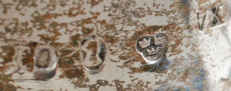 BORDSPINGLA, silver, 1852. Vikt ca 80 gram.