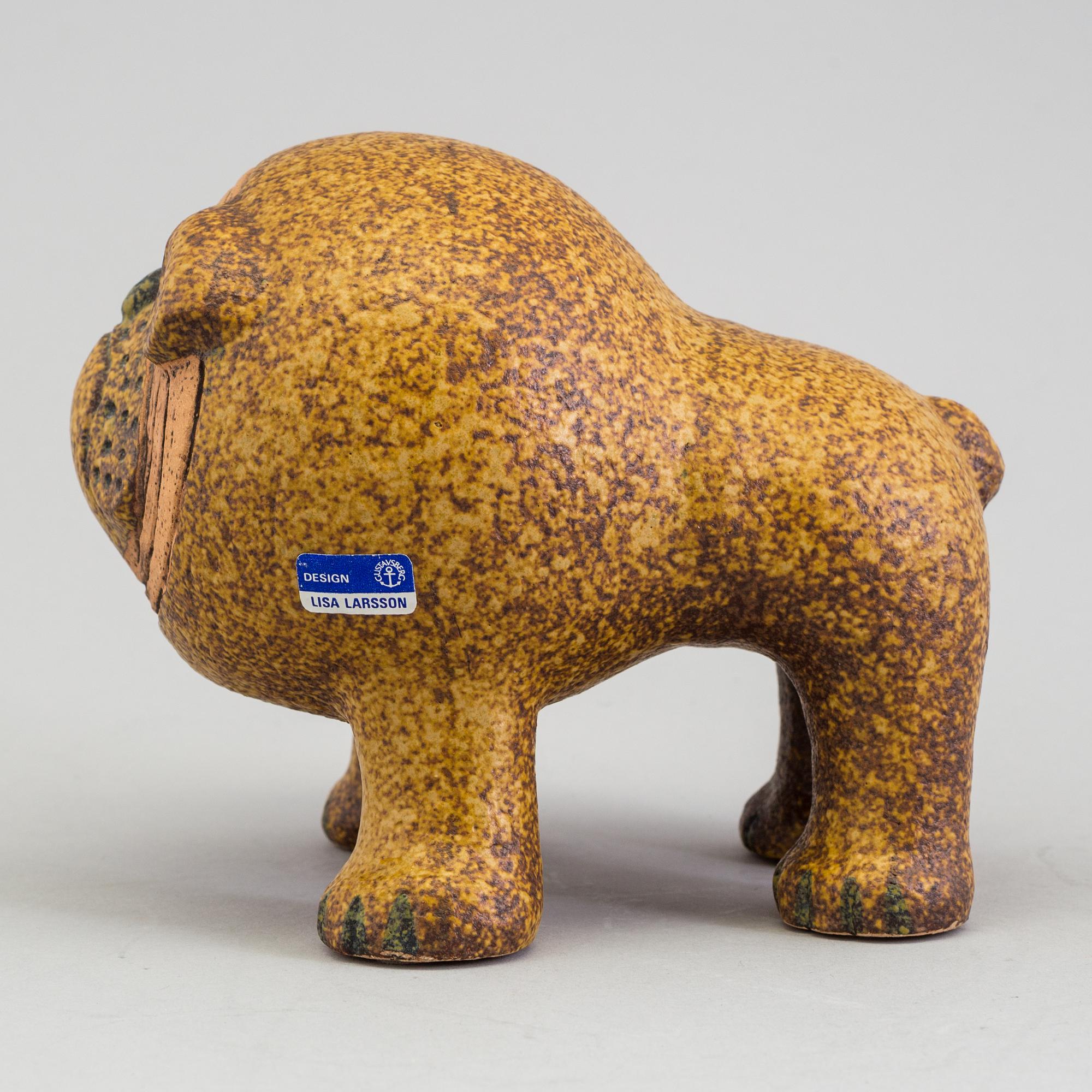 LISA LARSON, figurin, stengods, "Bulldog", Gustavsberg.
