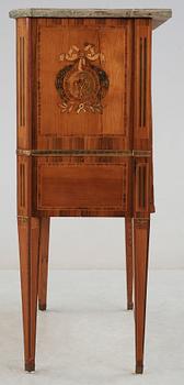 A Gustavian late 18th century secretaire attributed to Niklas Korp.