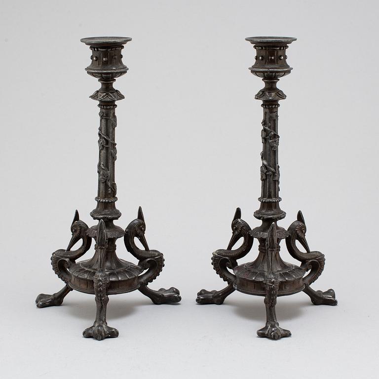 A pair of circa 1900 candlesticks.