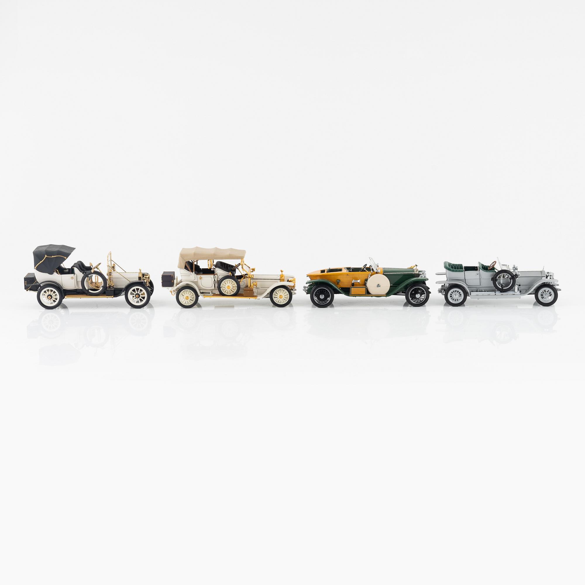 Eight die cast model cars, Franklin Mint.
