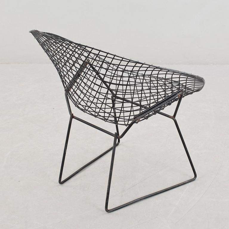 FÅTÖLJ, "Diamond chair", Harry Bertoia, modellen formgiven år 1950-52, i produktion från 1953 och framåt.