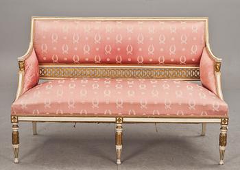 SOFFA och STOLAR, ett par, sengustaviansk stil, tidigt 1900-tal.