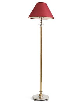 278. Nils Fougstedt, & Anna Petrus, a rare pewter and brass floor lamp, Svenskt Tenn, Stockholm 1929, model 763 A.