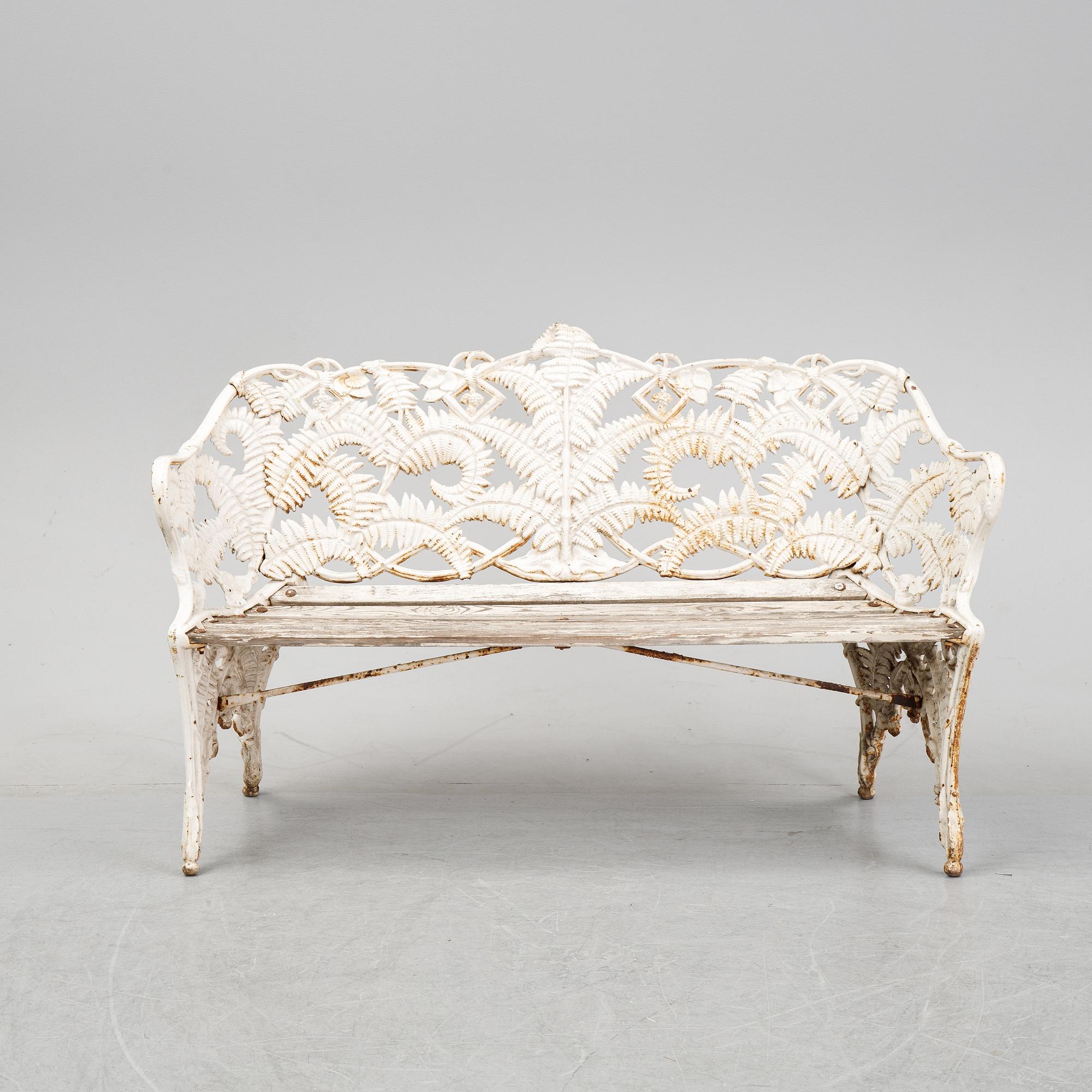 A cast iron garden sofa, Aggenberg Stockholm.