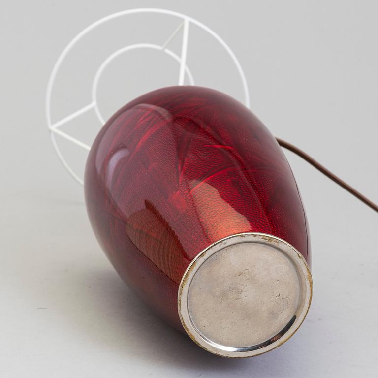 A Japanese enamel vase mounted as a lamp, first half of 20th Century.