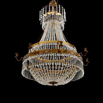 LJUSKRONA, gustaviansk stil, 1900-talets början, höjd ca 114 cm.