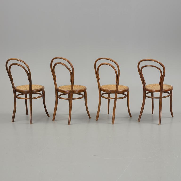 STOLAR, 4 st, en märkt Thonet, 1900-talets början.
