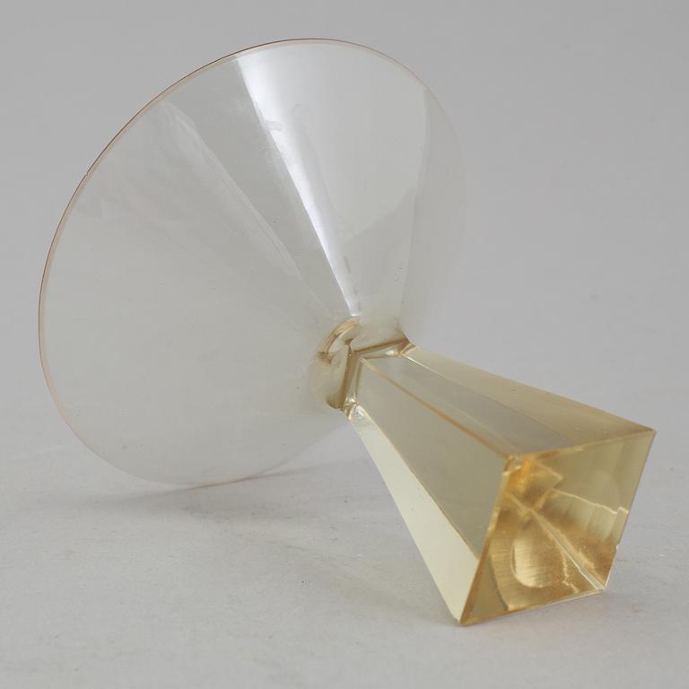 COCKTAILGLAS OCH KARAFF, 7 delar, glas, Trelleborg Glasbruk, 1900-talets mitt.
