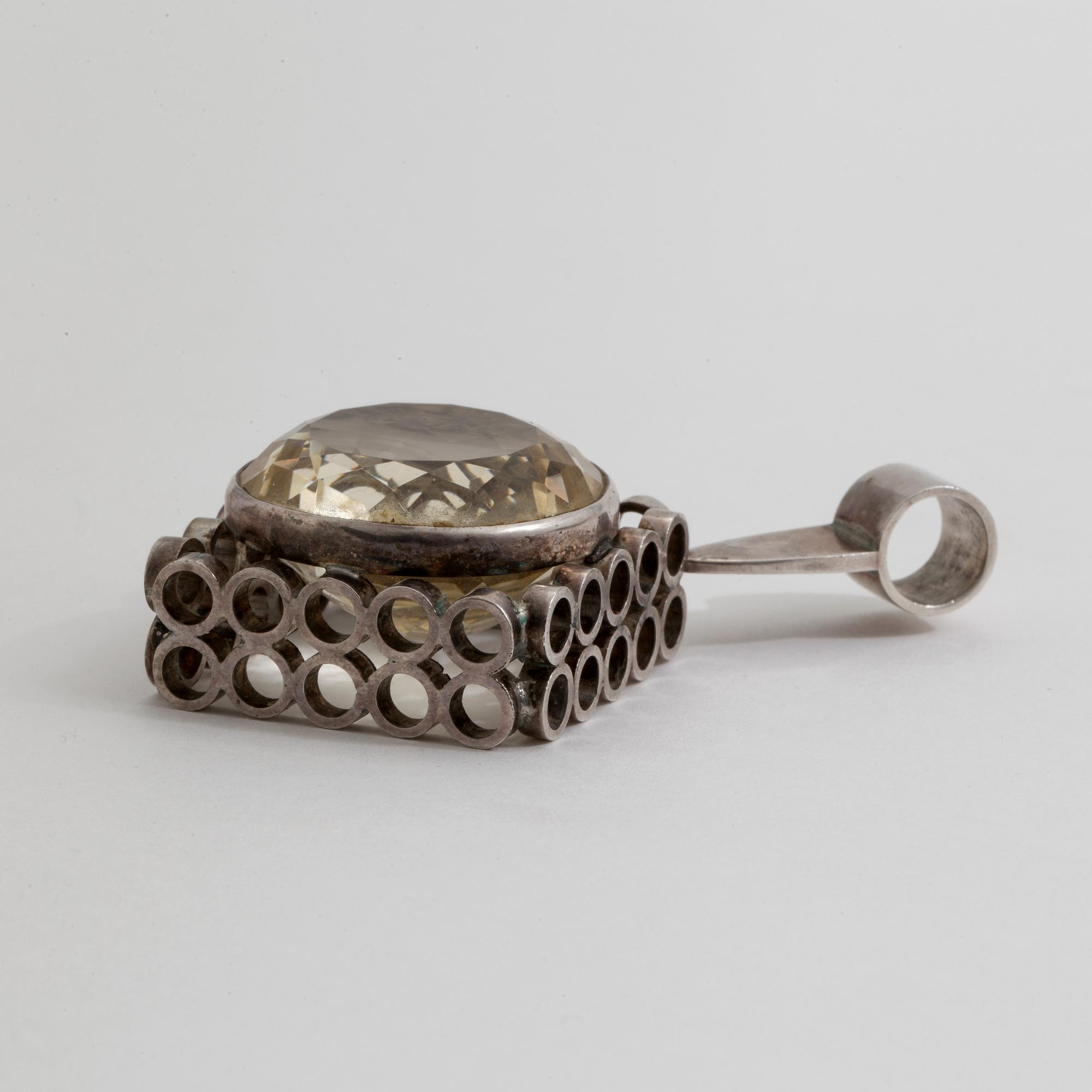 A citrine pendant by Cecilia Johansson, Göteborg, 1980.