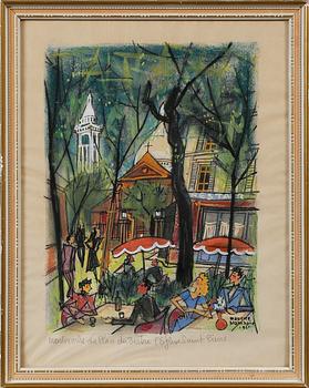 Maurice Blanchard · MAURICE BLANCHARD, blandteknik, signerad och daterad 1951.
