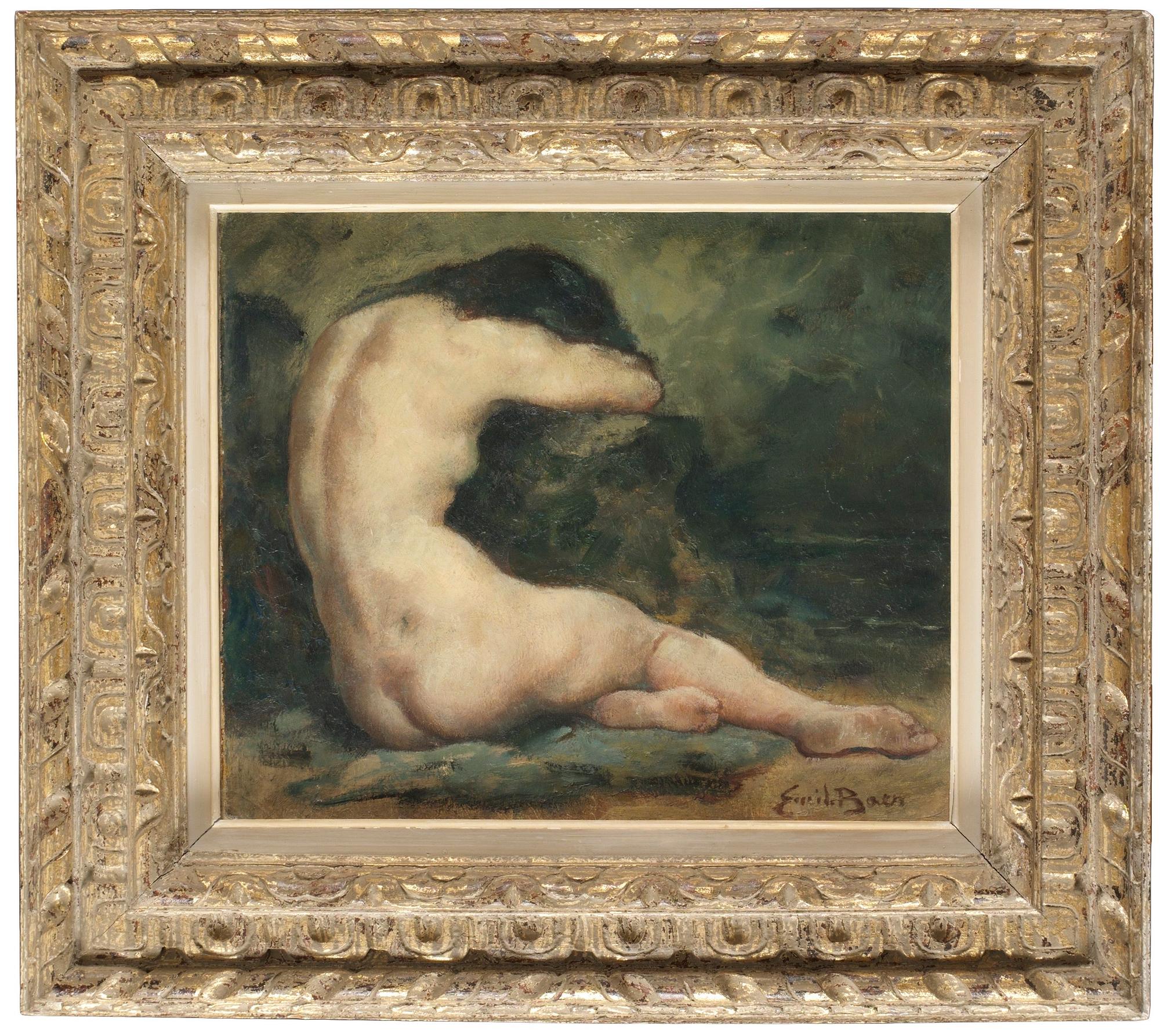 ÉMILE BAES. Olja på duk, sign.