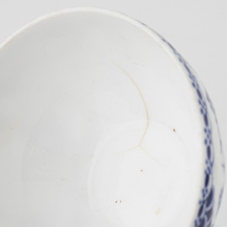 Royal Copenhagen, 76 porcelain service parts, 'Musselmalet Full Lace and Half Lace', Denmark.