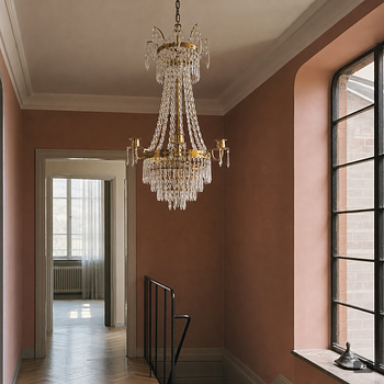 A Gustavian style channdelier, first half of the 20th Century.
