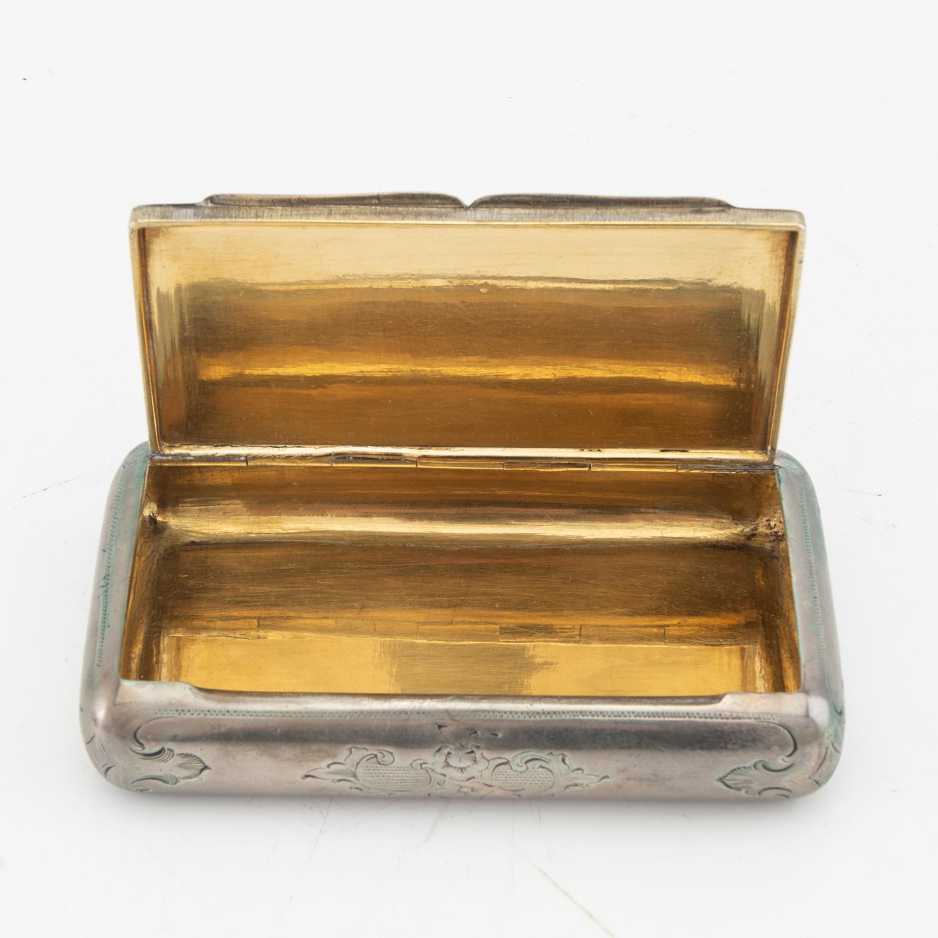 Snusdosa silver Stockholm 1862.