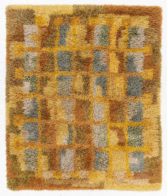 Rya rug, approx. 230 x 190 cm.