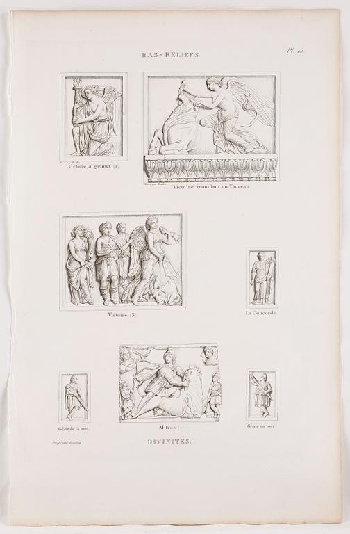 PIERRE BOUILLON, Kopparstick, 2 st, 1800-talets första fjärdedel.