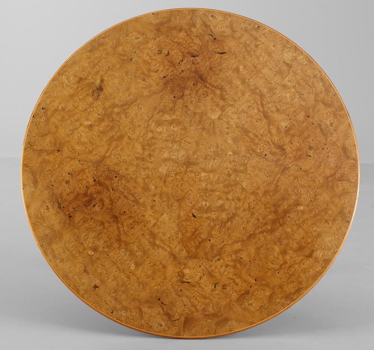 A Josef Frank burrwood and walnut sofa table, model 1020.