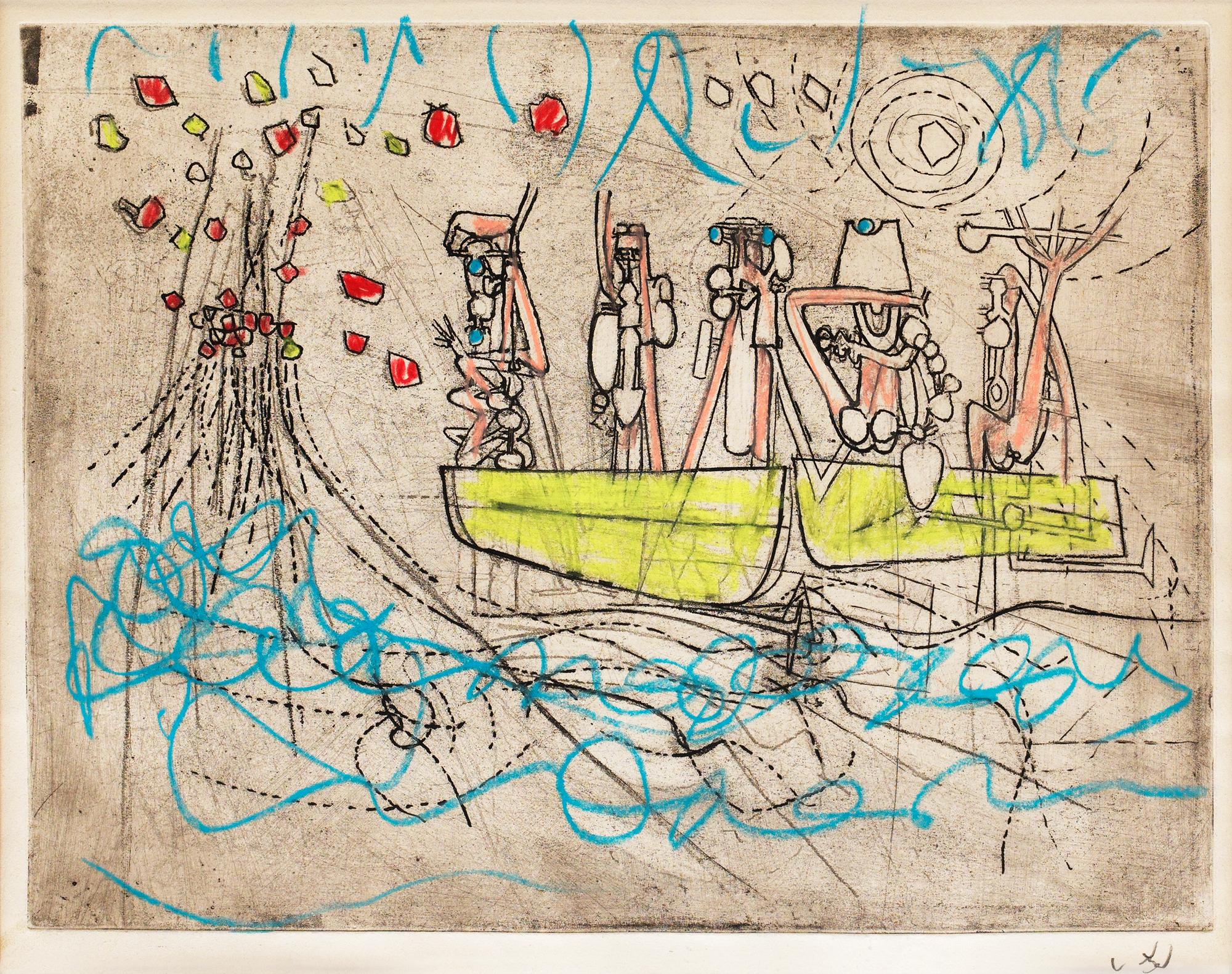 Roberto Matta, "Les Bateaux", ur: "Scènes familières".