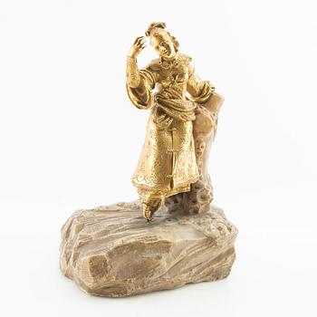 Okänd konstnär 1800/1900-tal, skulptur Kvinna i orientaliska kläder.