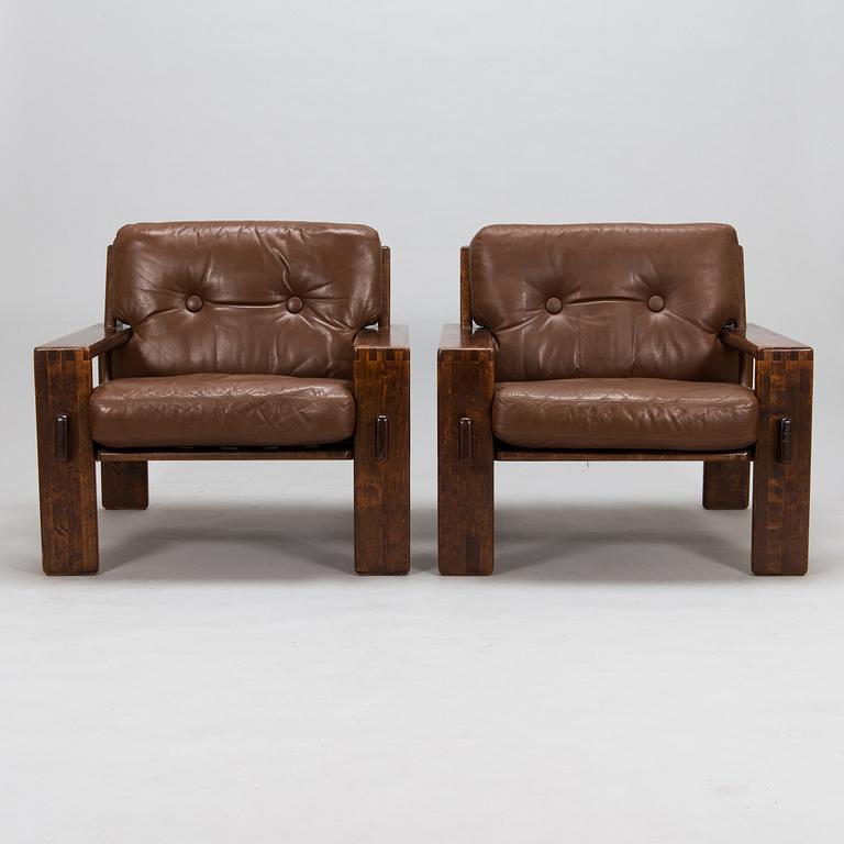 Esko Pajamies, a pair of 1970's 'Bonanza' armchairs for Asko, Finland.
