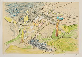 ROBERTO MATTA, mapp, "5 litographies", signerade och numrerade 47/100.