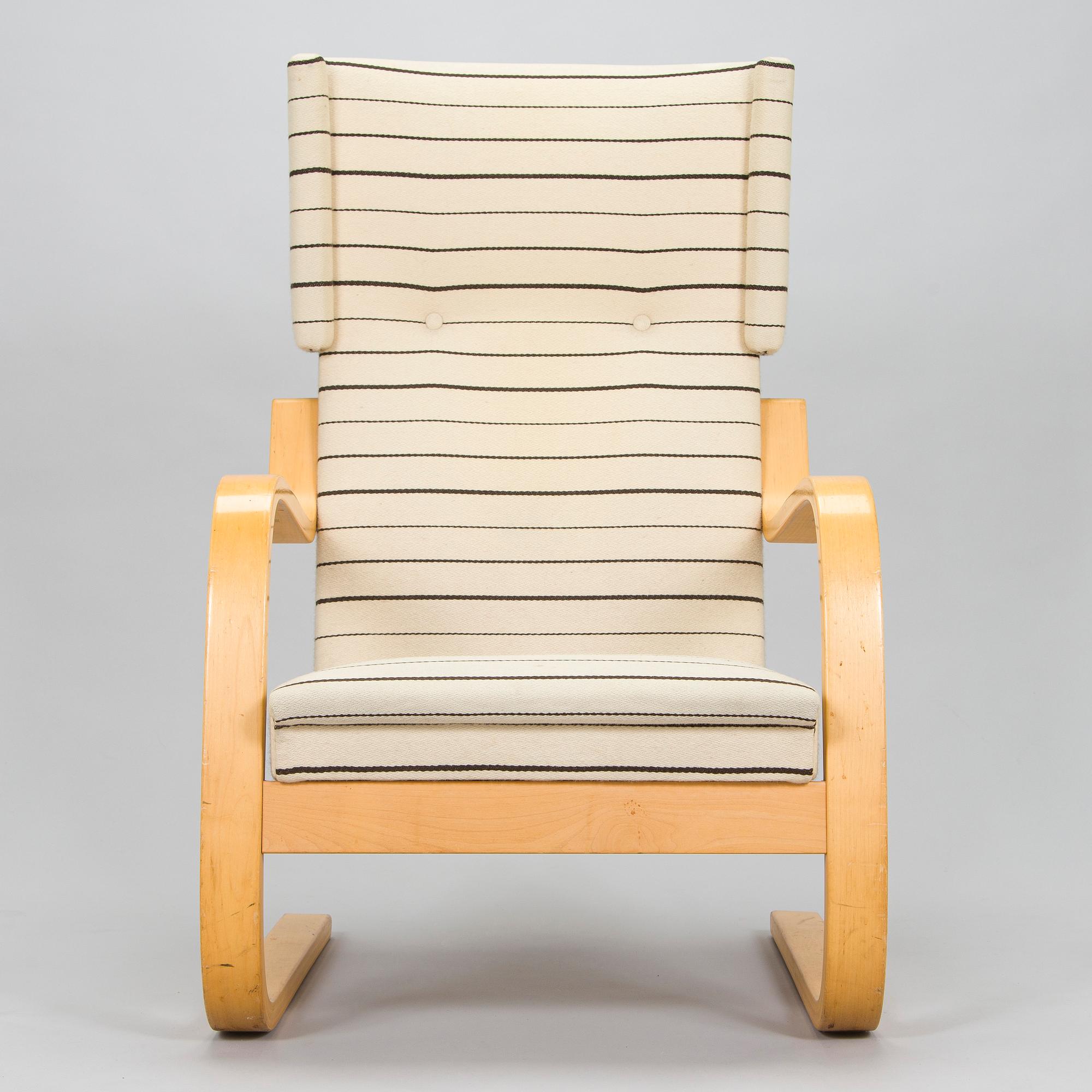 Alvar Aalto, nojatuoli, malli 401, Artek 1900-luvun loppu.