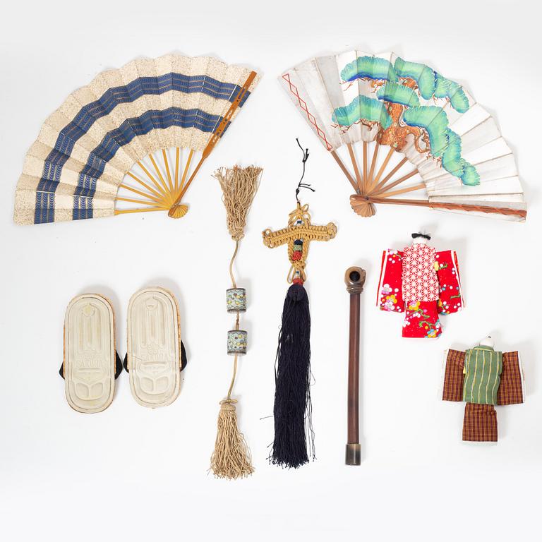 A group of eight Asian curio items, 19th and 20th century.