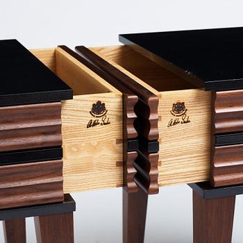 Attila Suta, a pair of side tables, executed in his own studio, Stockholm 2018.