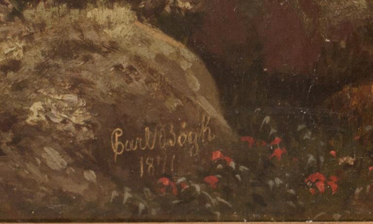 CARL BÖGH, olja på dubblerad duk, signerad och daterad 1871.