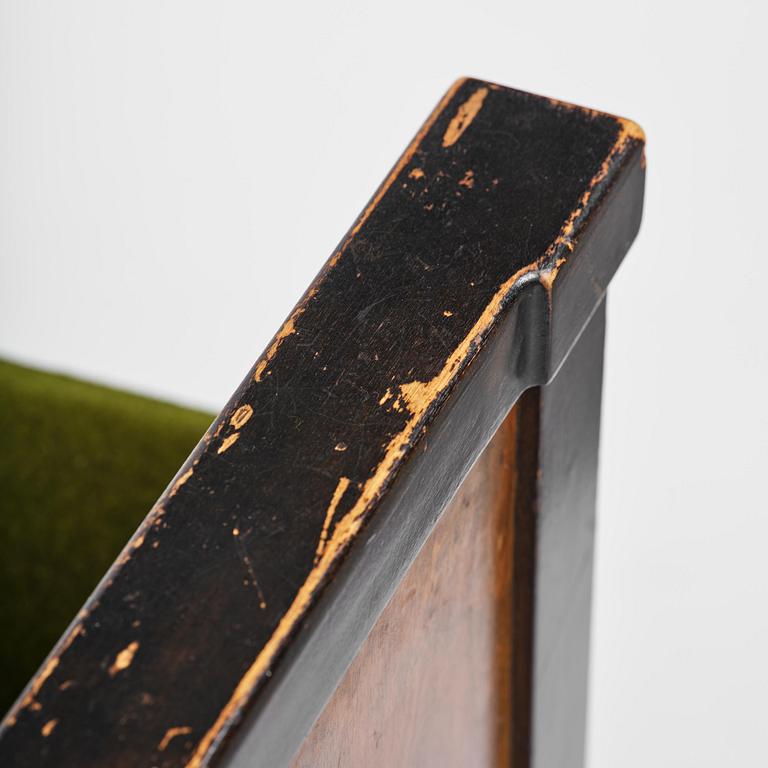 A pair of 1930s birch armchairs.