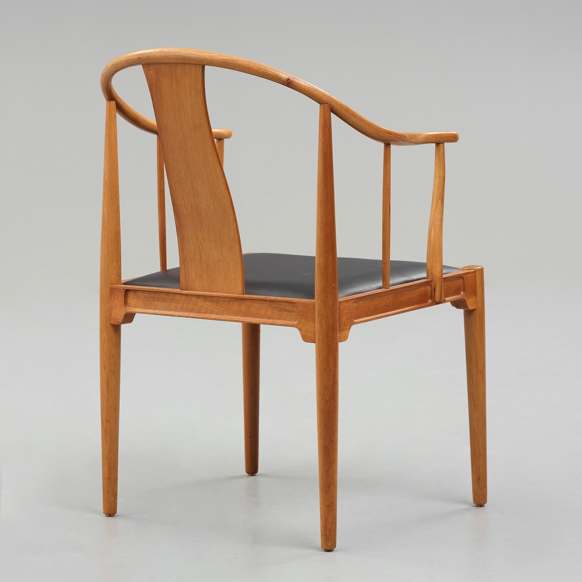 HANS J WEGNER, "Kinastolen" Fritz Hansen, Danmark, prototyp av modell "4283", utförd 1943-44.